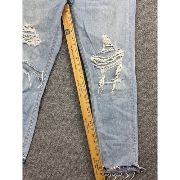 Rag & Bone Boyfriend Jeans Women's 26 Blue Denim Distressed Released Hem - Picture 6 of 9